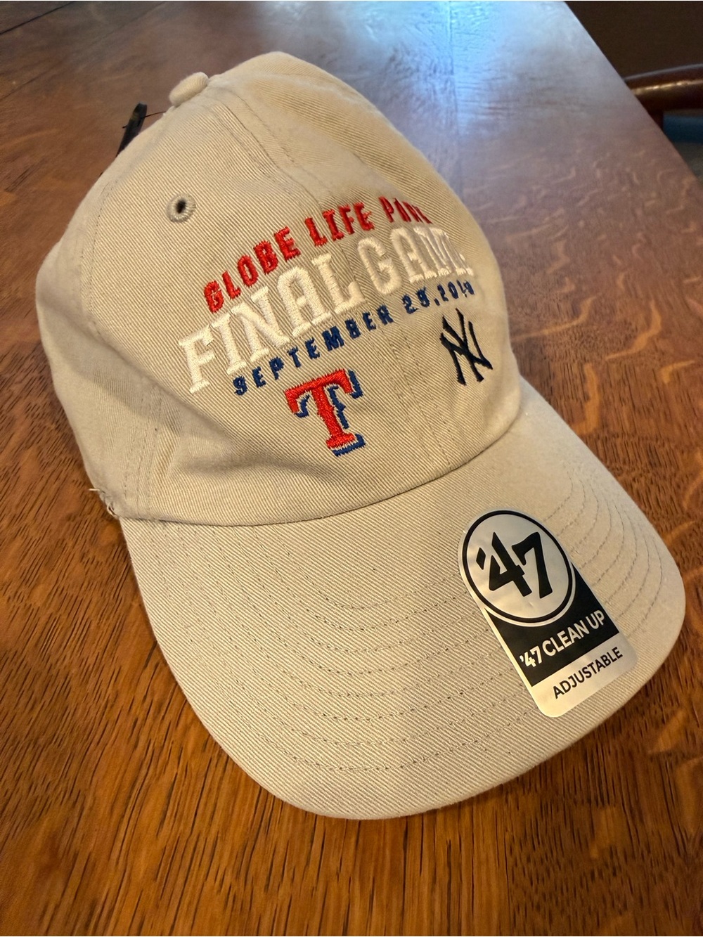 Texas Rangers vs New York Yankeees Final Game at Globe Life Park Baseball Cap